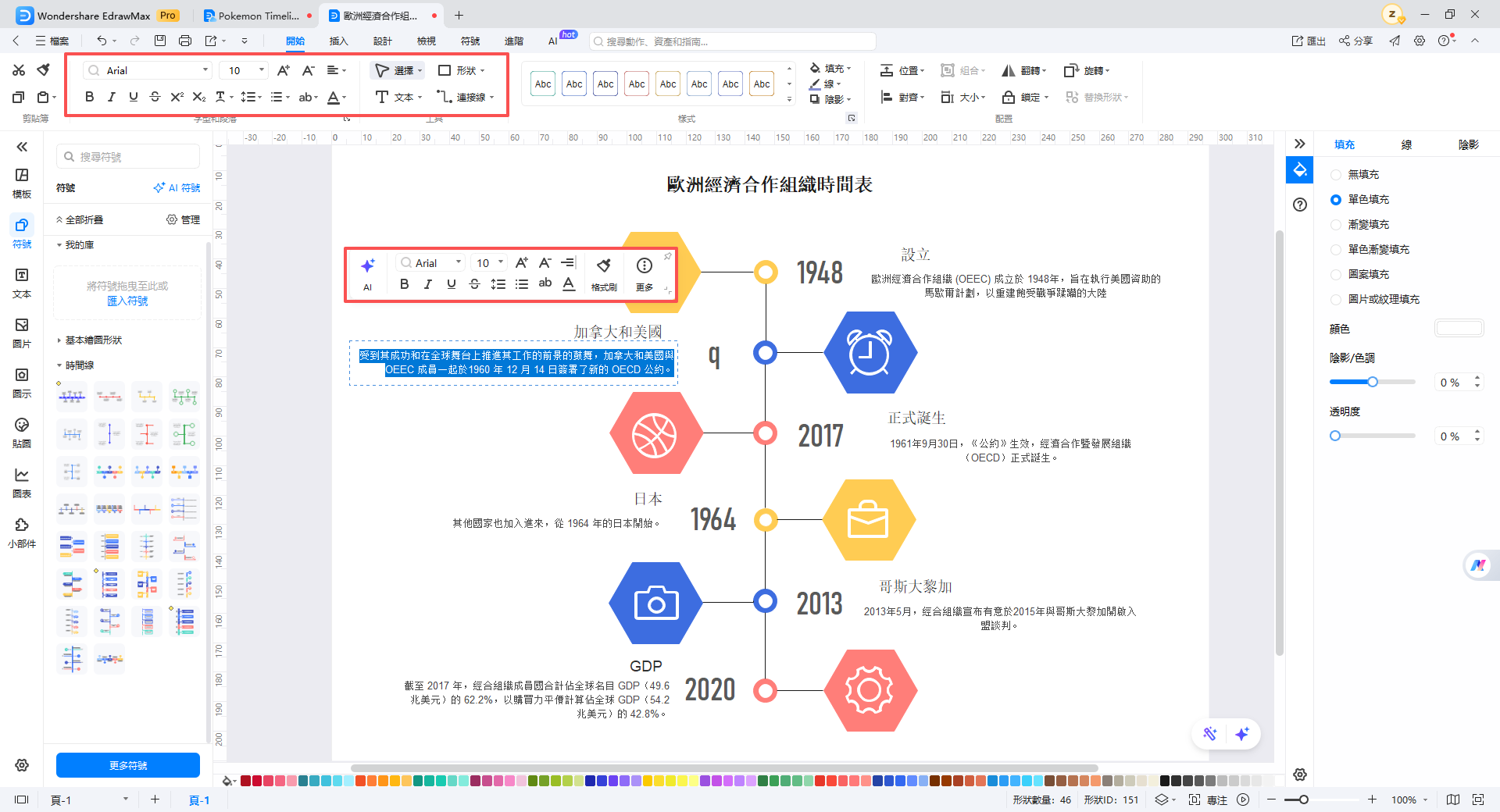 寶可夢動畫18季完整時間軸解說-使用EdrawMax製作時間軸