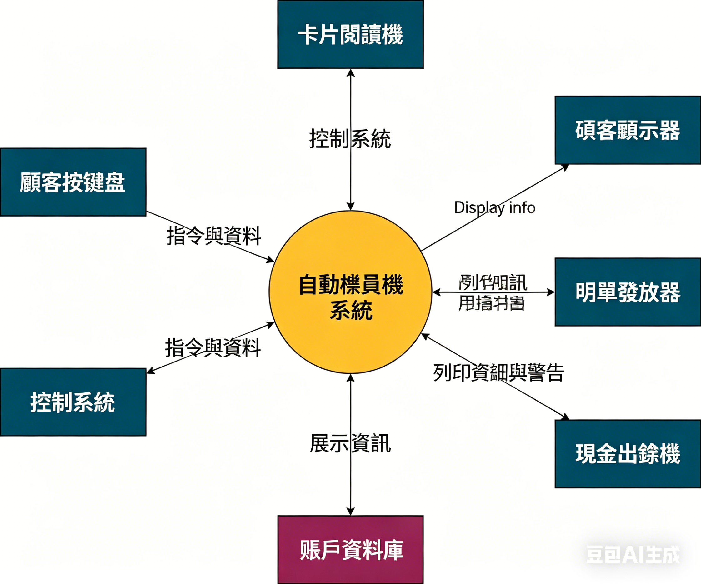 環境圖定義-自動櫃員機系統環境圖