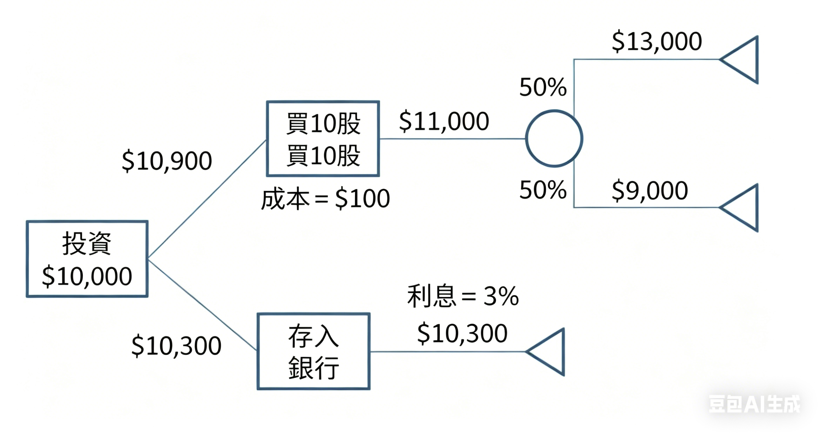 決策樹範例-金錢投資決策