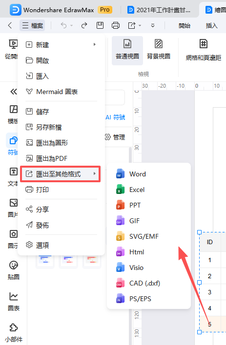 Google 甘特圖-右上角功能按鈕