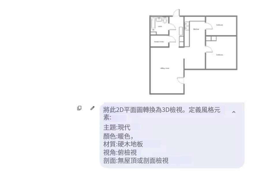 平面圖3D 效果-二維平面圖範例供三維轉換用