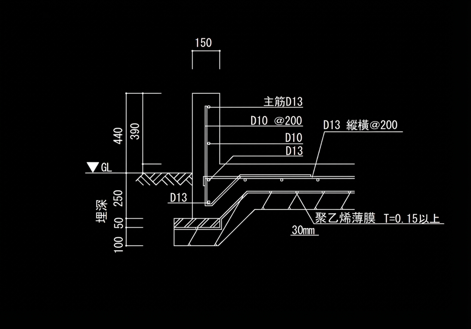 配筋圖-標示影線
