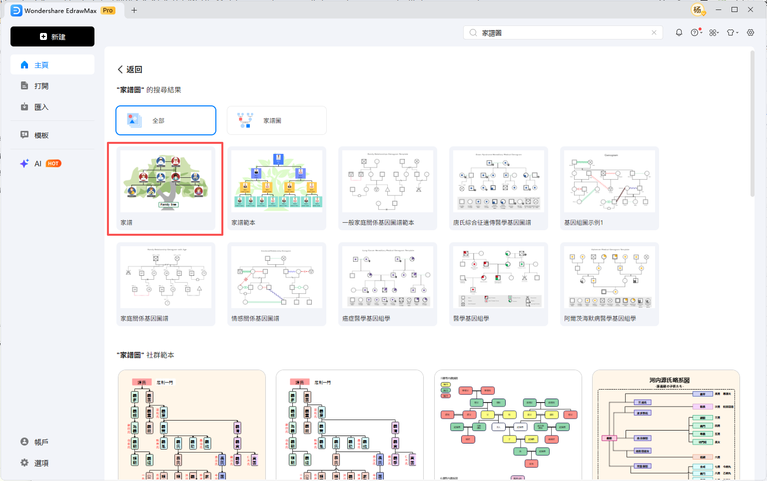 製作家譜圖-步驟1