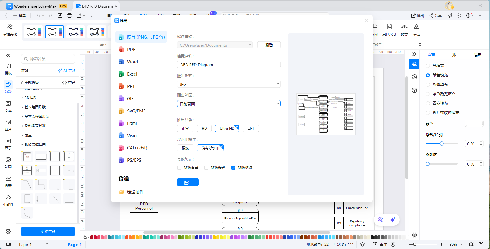 圖書館管理系統DFD-使用edrawmax匯出與傳送dfd