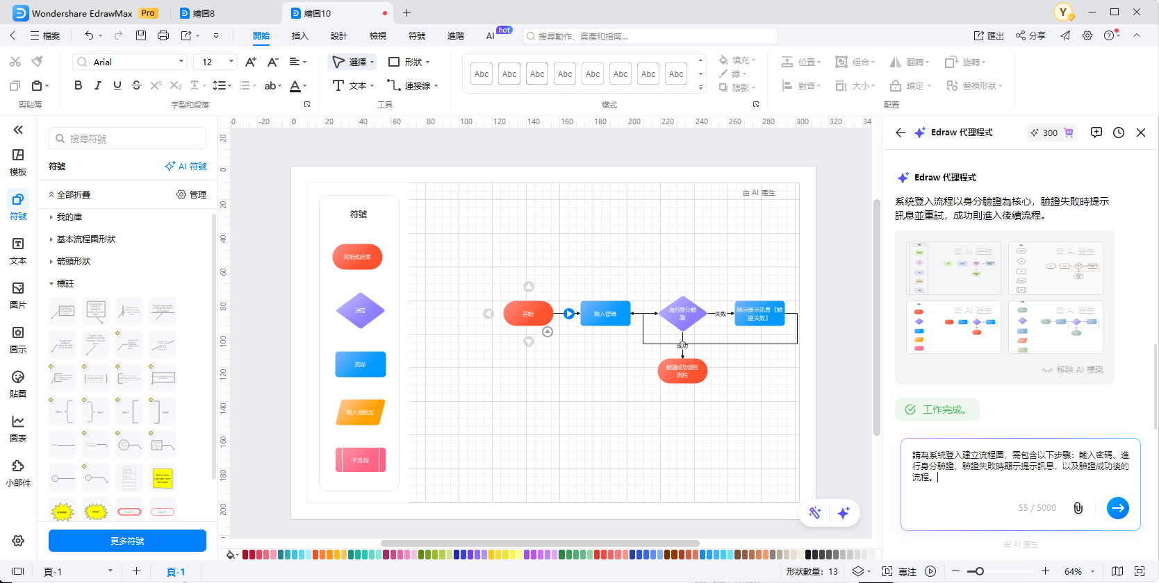 流程圖範本-AI自動生成流程圖範例