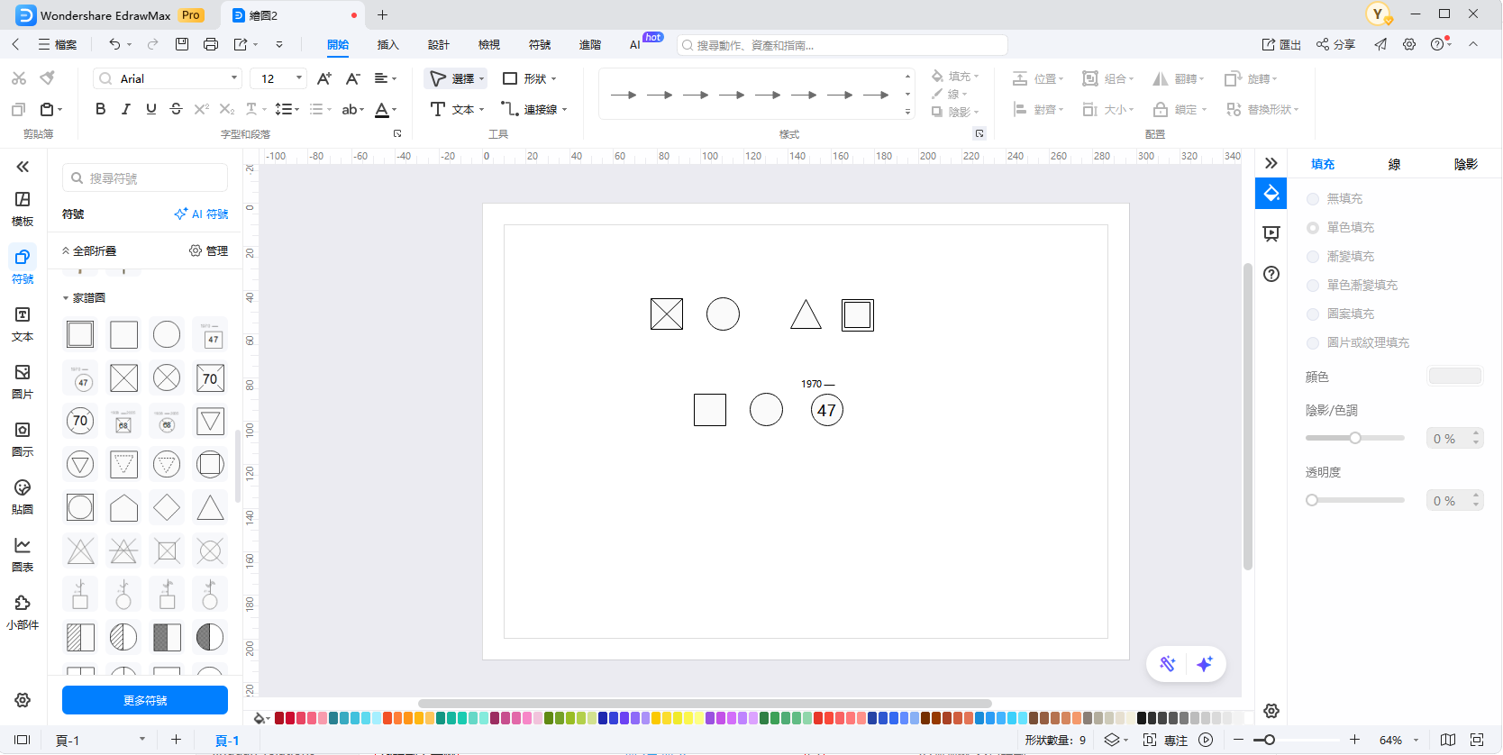 家庭關係圖-符號與標示