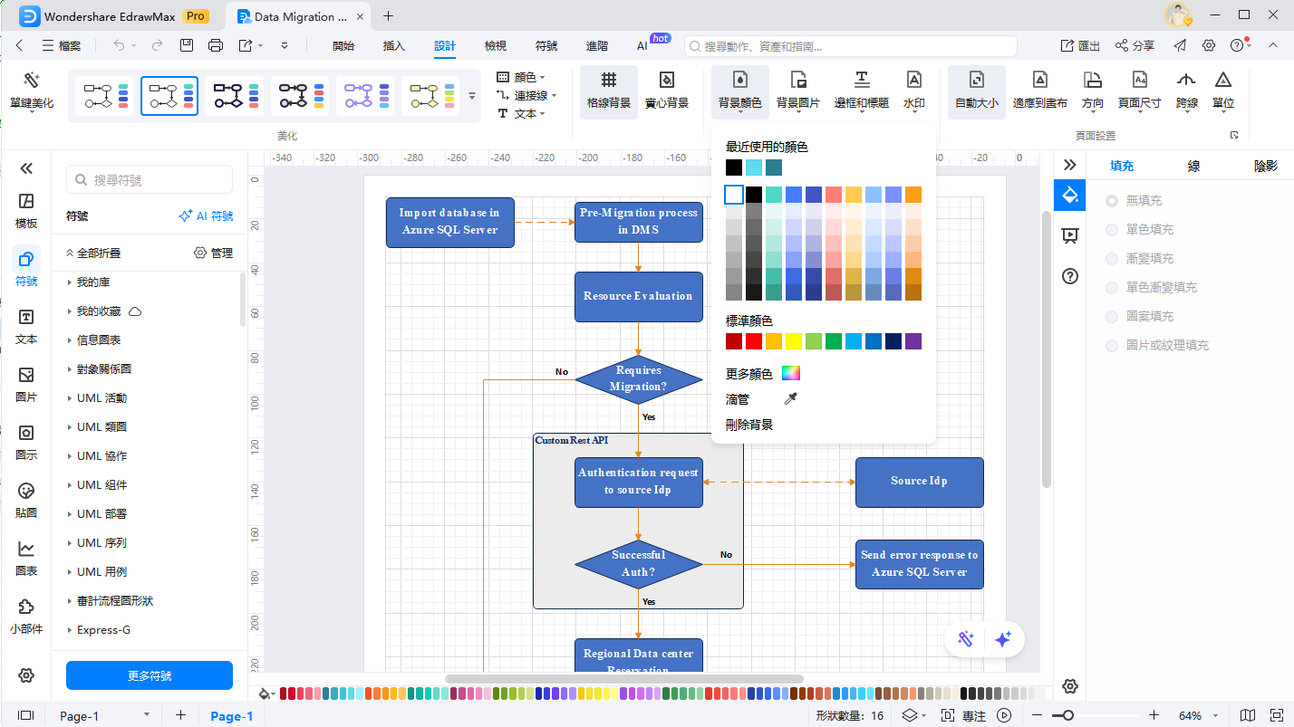 線上Visio-自訂範本
