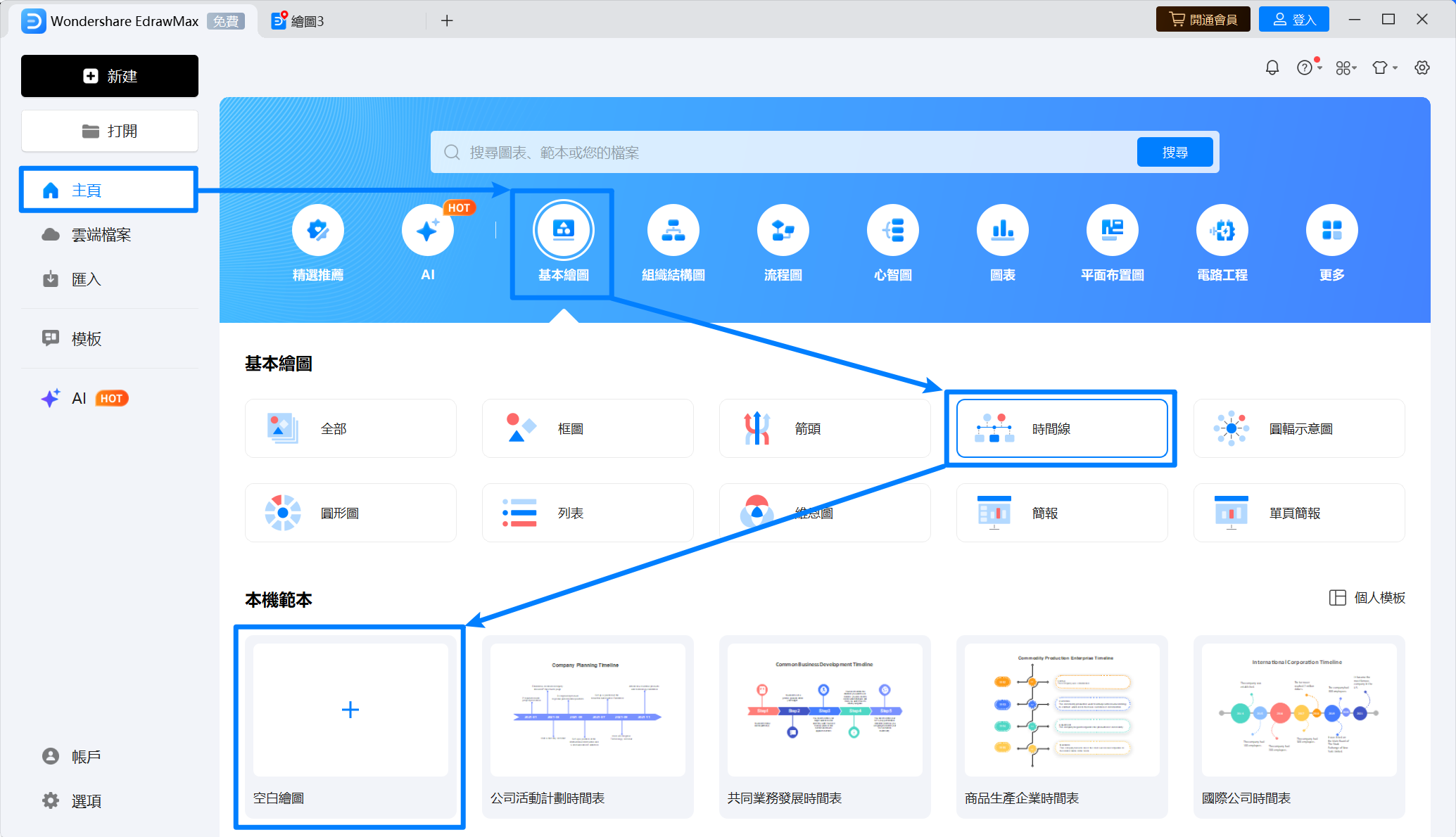 EdrawMax 建立蜘蛛人電影時間線
