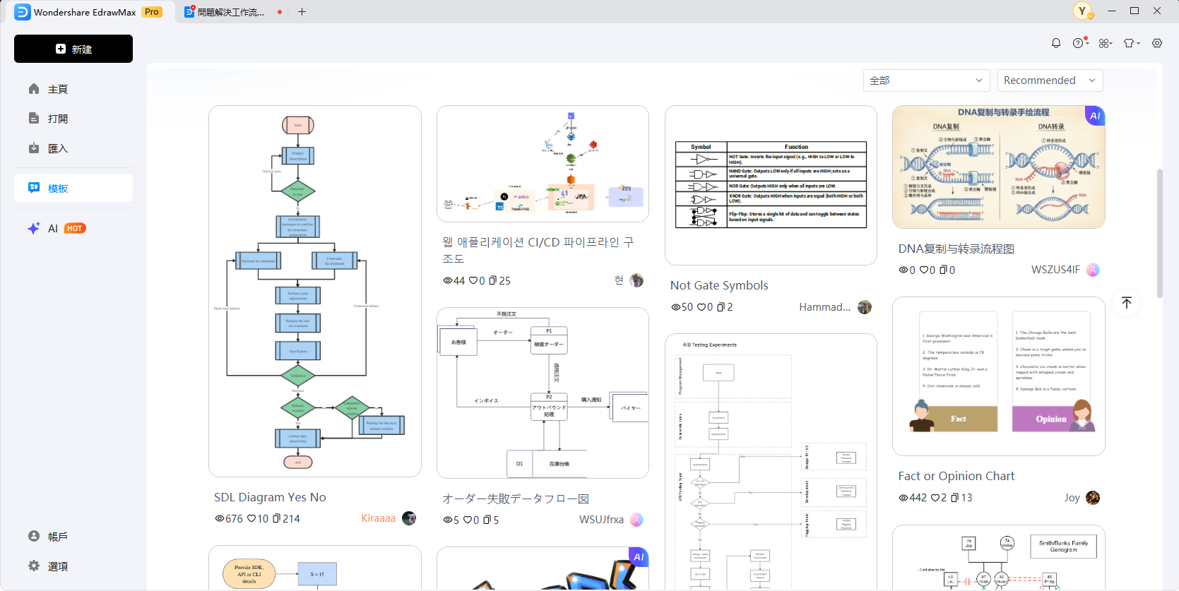 Yes/No決策流程圖-官方與用戶範本