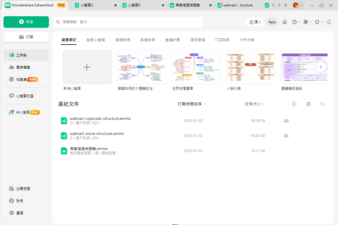 沃爾瑪公司組織架構-開啟 EdrawMind