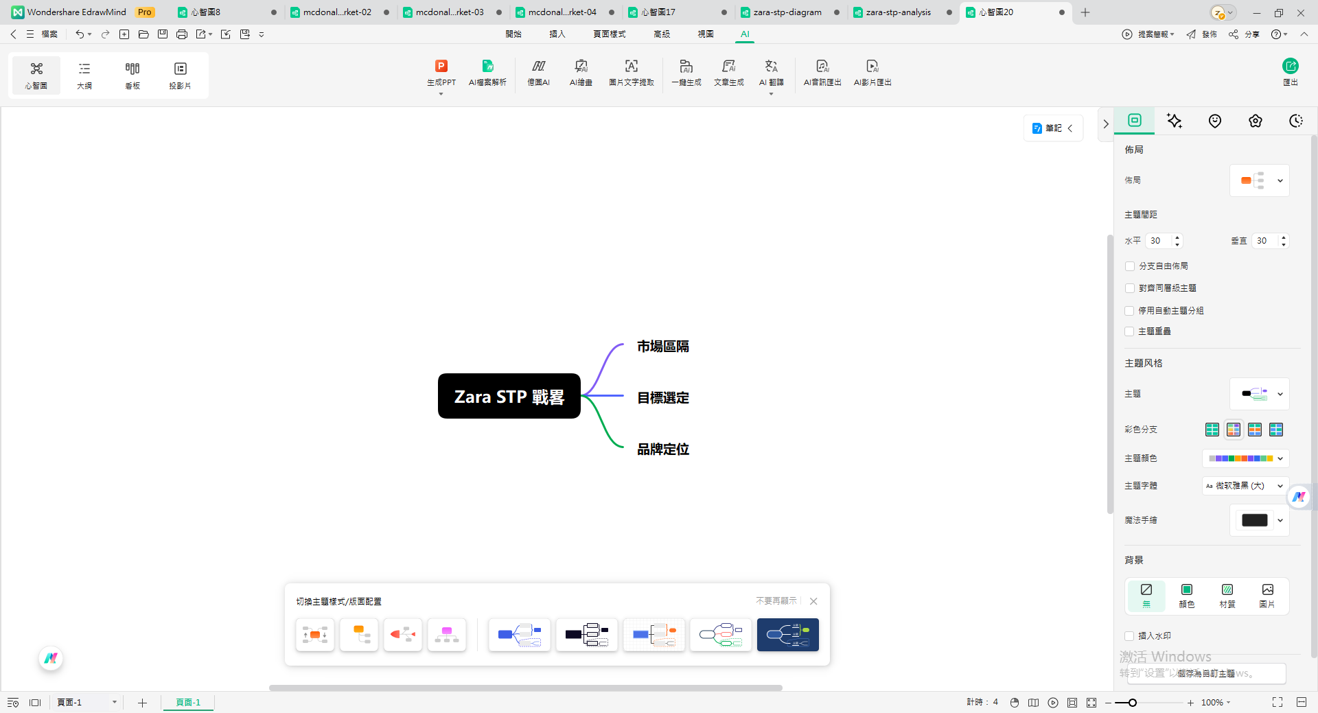 Zara 品牌定位-設定中心主題