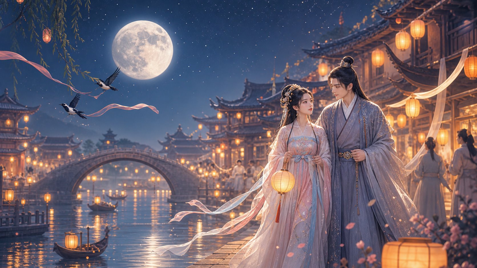 用 Filmora AI 圖像生成七夕古風主視覺