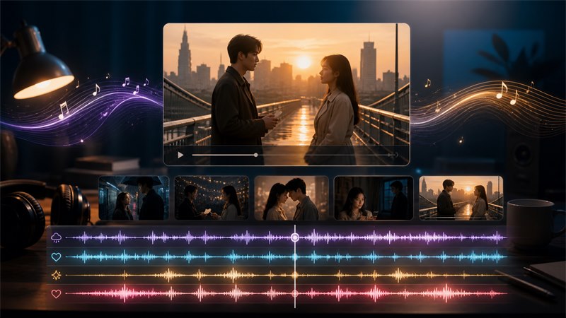 AI 音樂生成器製作戀愛短劇背景音樂