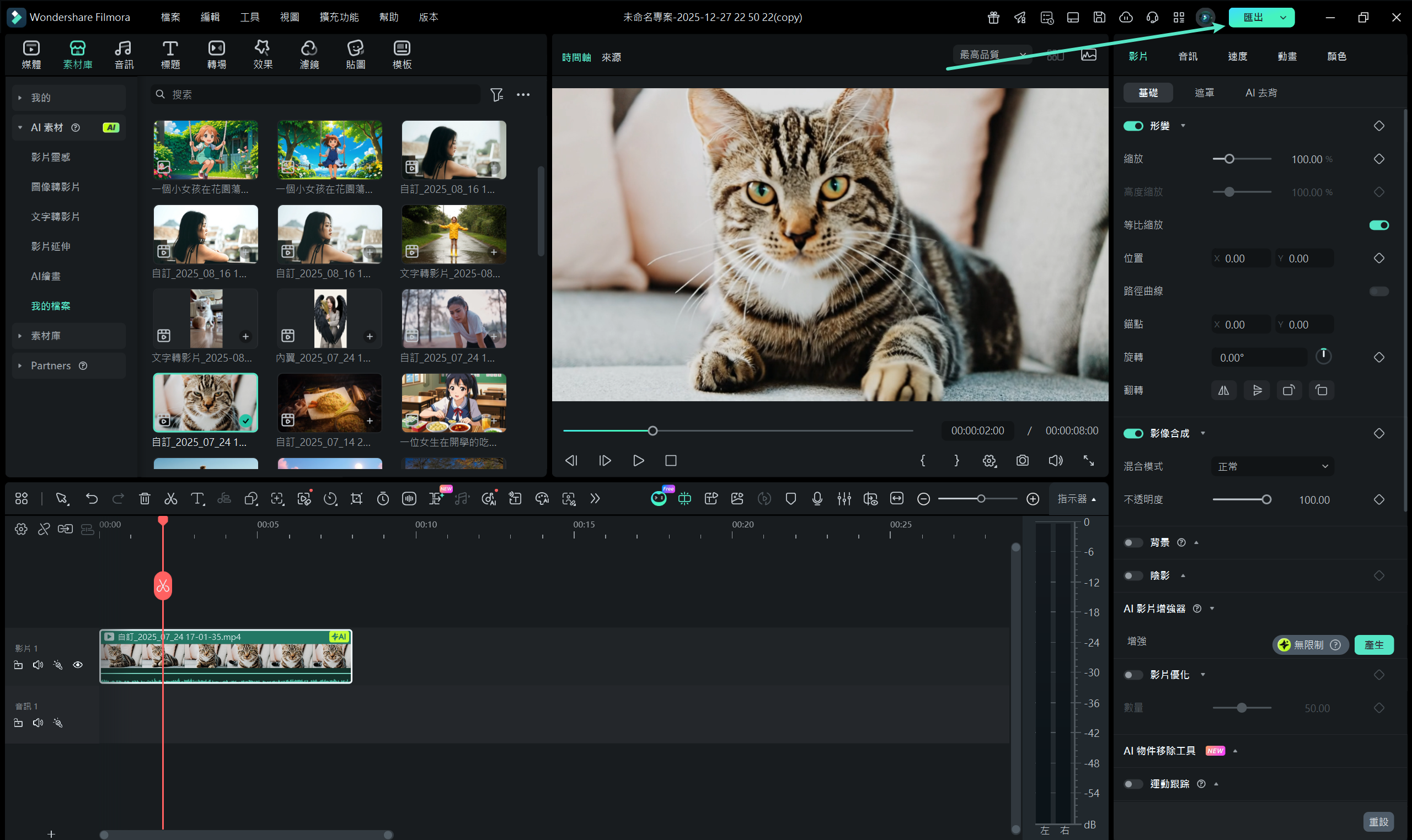 檢視生成結果並匯出