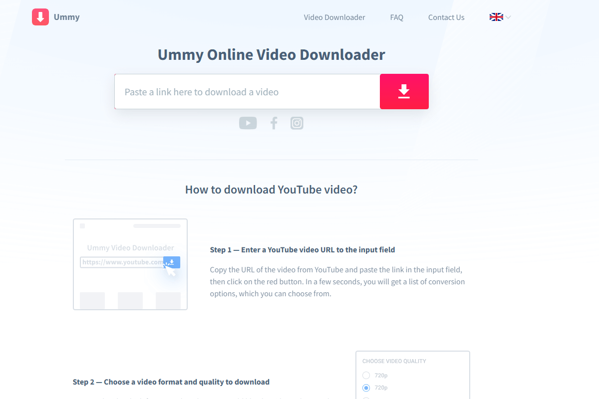 線上下載器：Ummy YouTube Downloader