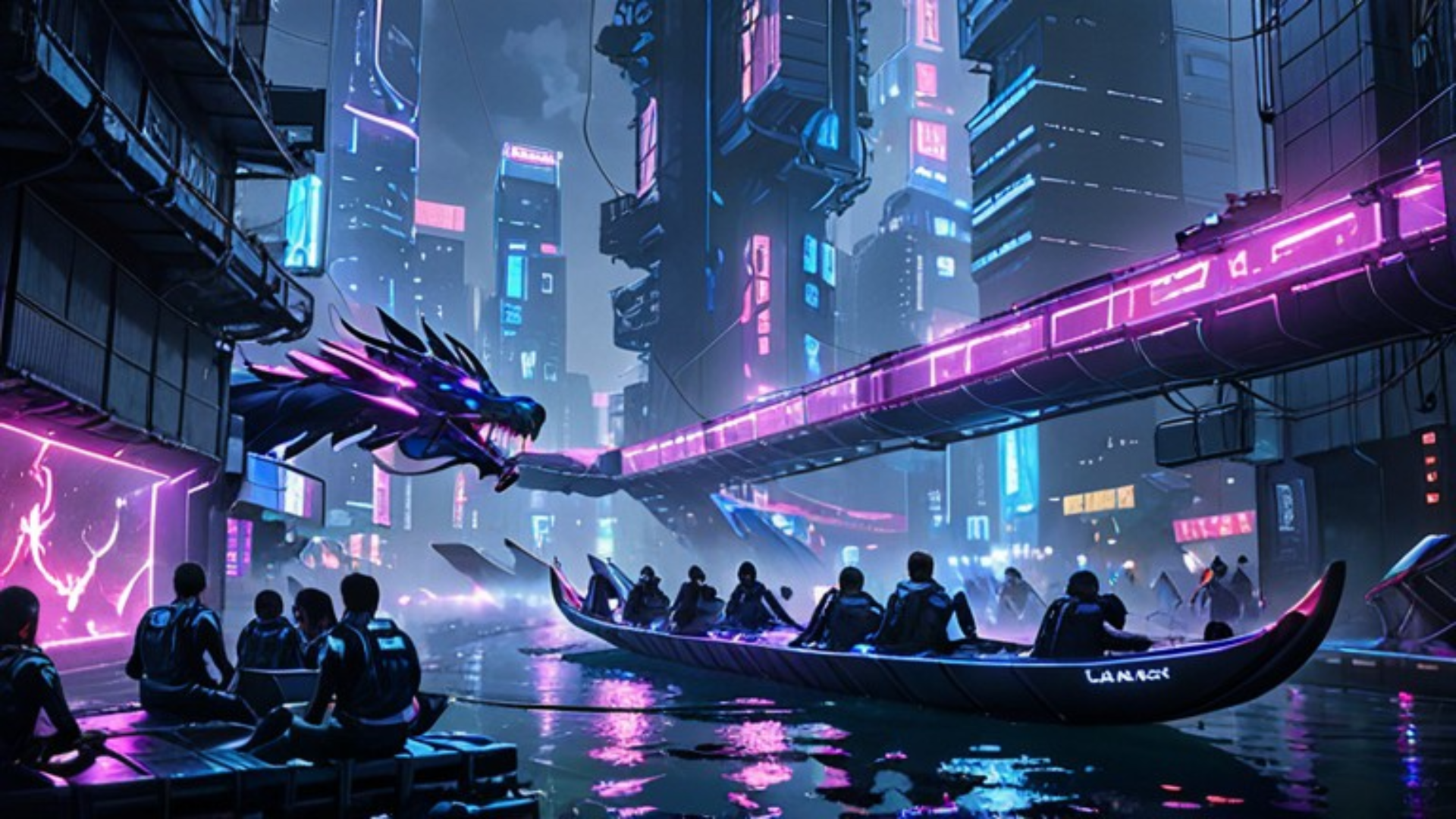 科幻未來風格龍舟