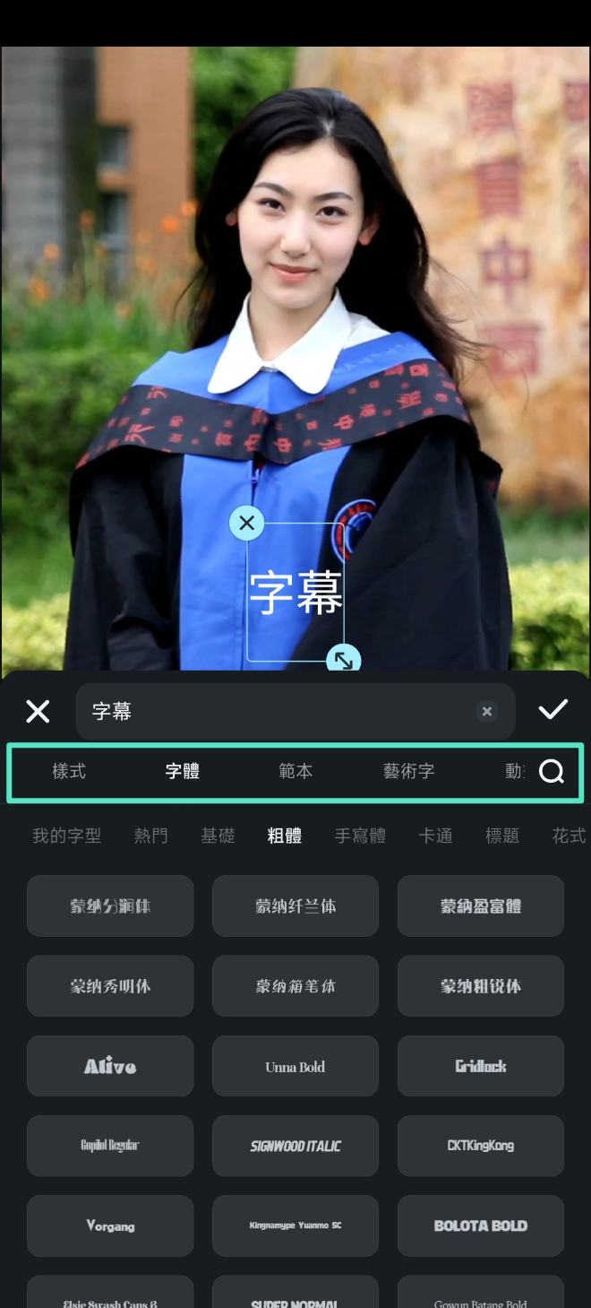 編輯與調整字幕樣式